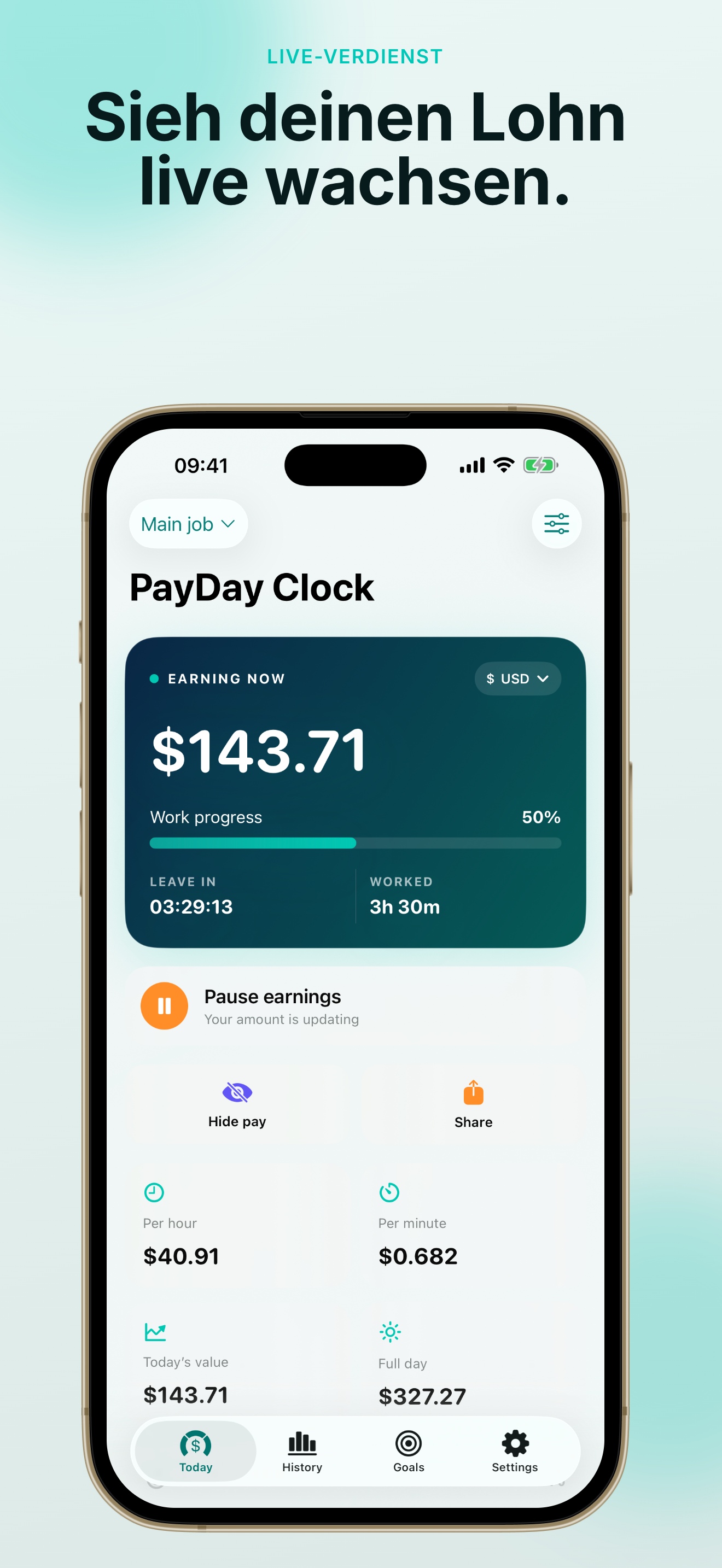 PayDay Clock: Salary Tracker App-Screenshot 1