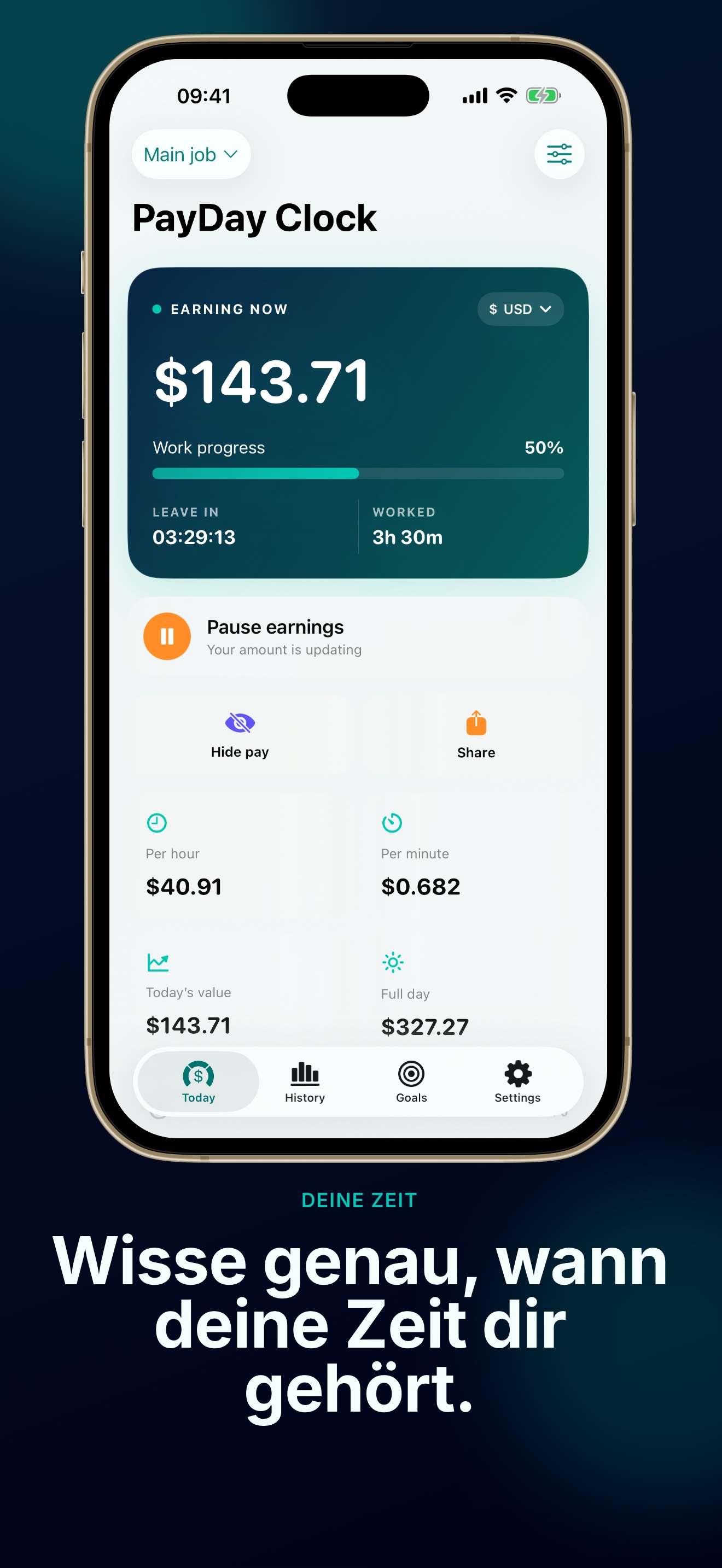 PayDay Clock: Salary Tracker App-Screenshot 2