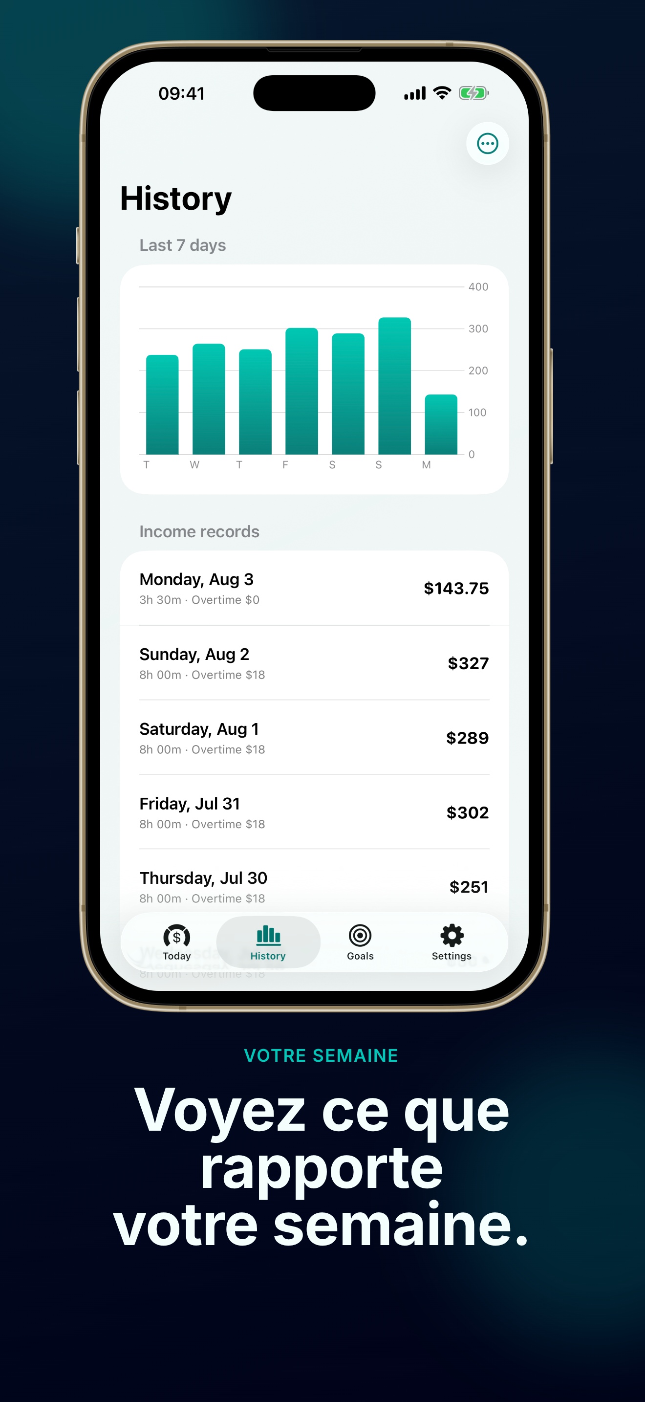 Capture d'écran de l'app PayDay Clock: Salary Tracker 4