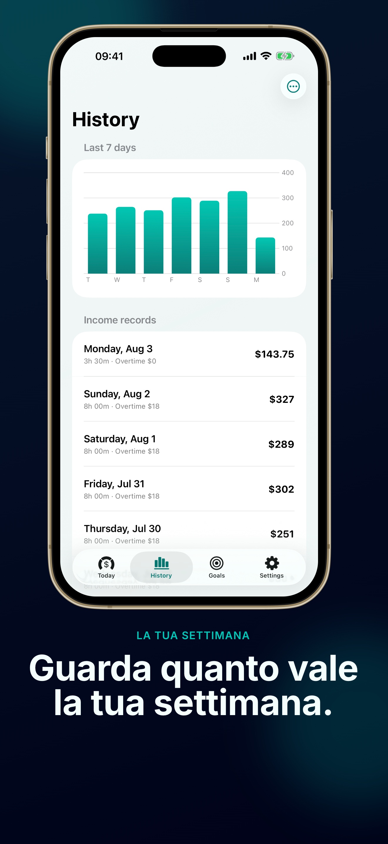 Screenshot dell'app PayDay Clock: Salary Tracker 4
