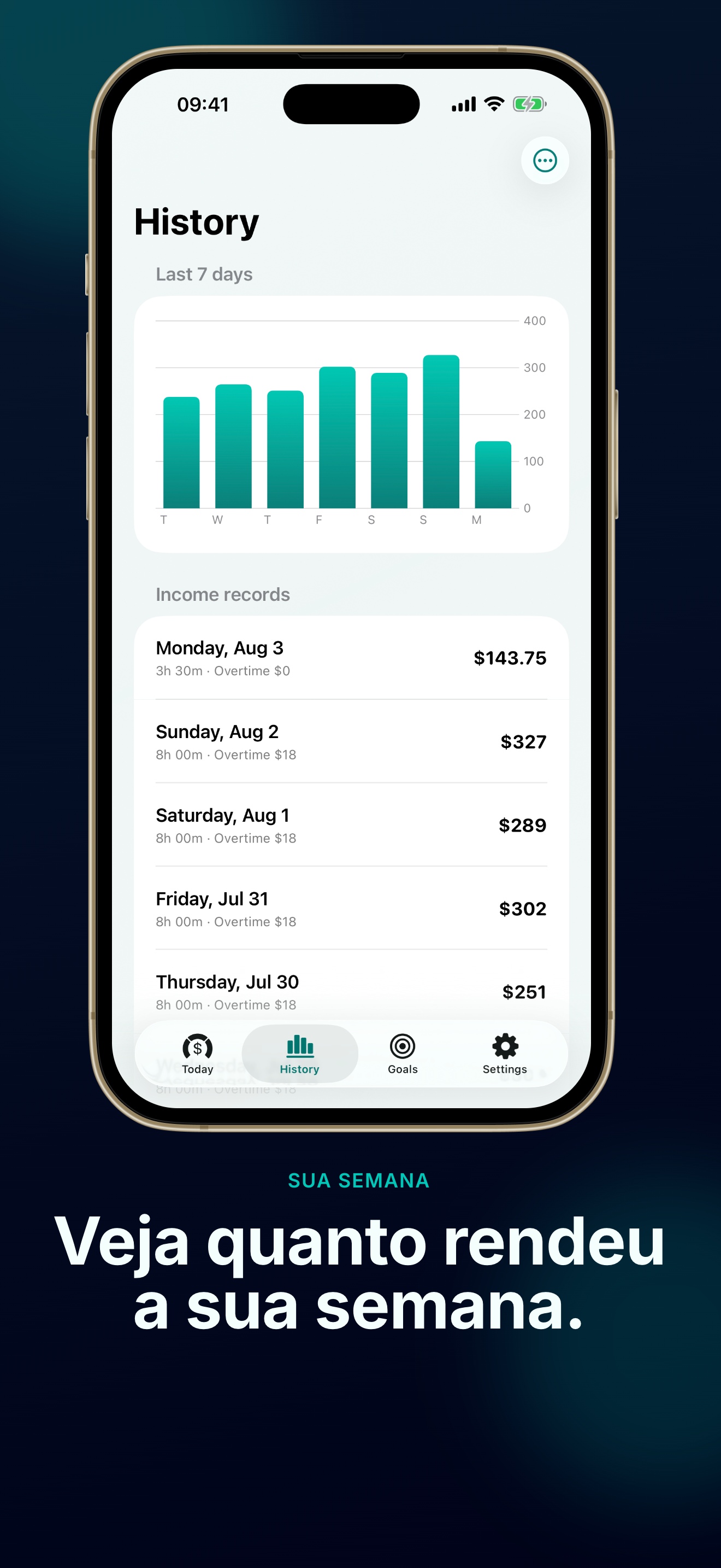 Captura de tela do app PayDay Clock: Salary Tracker 4
