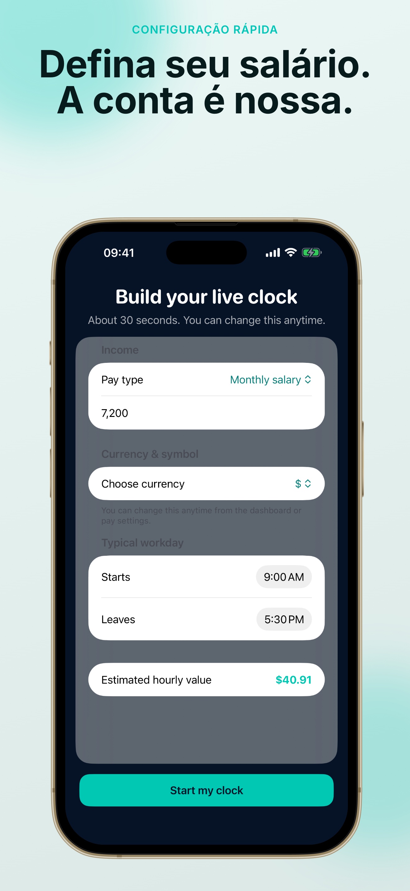 Captura de tela do app PayDay Clock: Salary Tracker 5